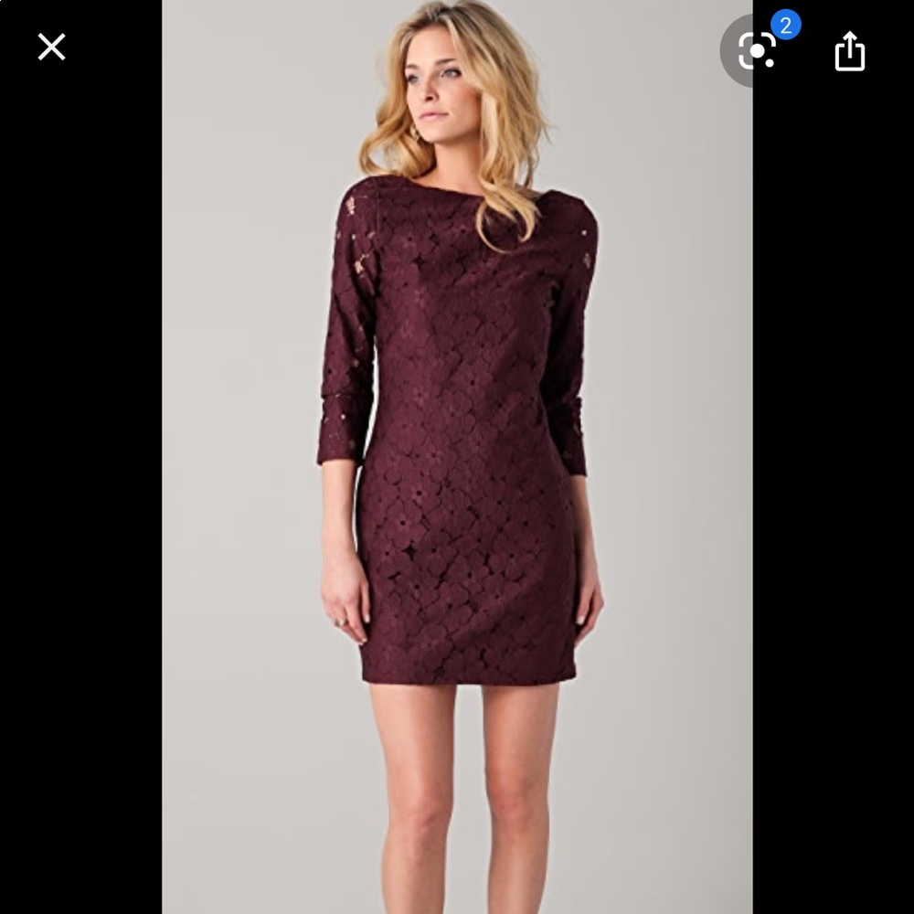 Diane Von Furstenberg Sarita Flower Lace Dress